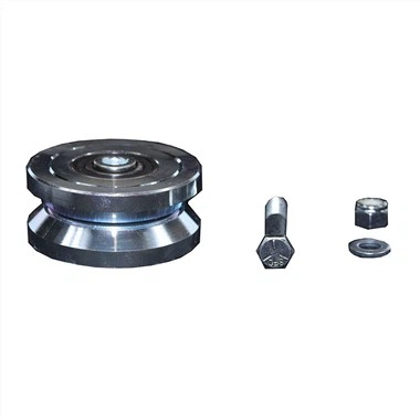 Rueda deslizante con ranura en V